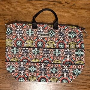 Vera Bradley Lighten Up Expandable Tote Bag Floral Paisley